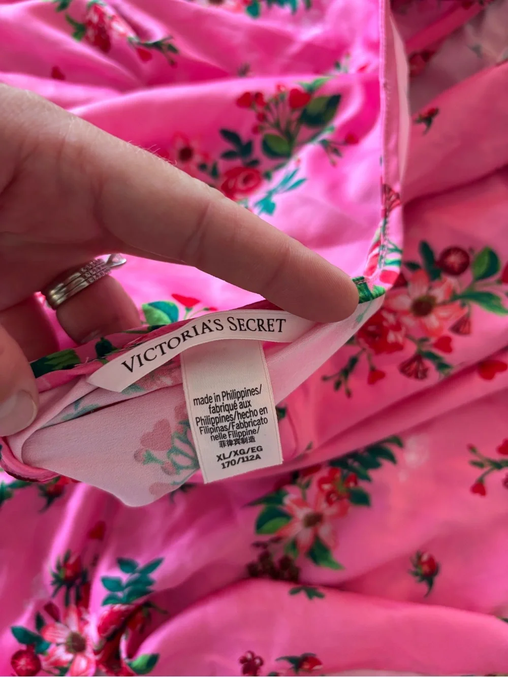 Victoria’s Secret Lovely Bouquet Pink Satin Open Back Slip and Underwear size XL